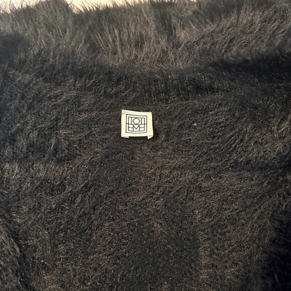 Totême Black Alpaca Biella Cardigan, Sz M - Picture 10 of 11